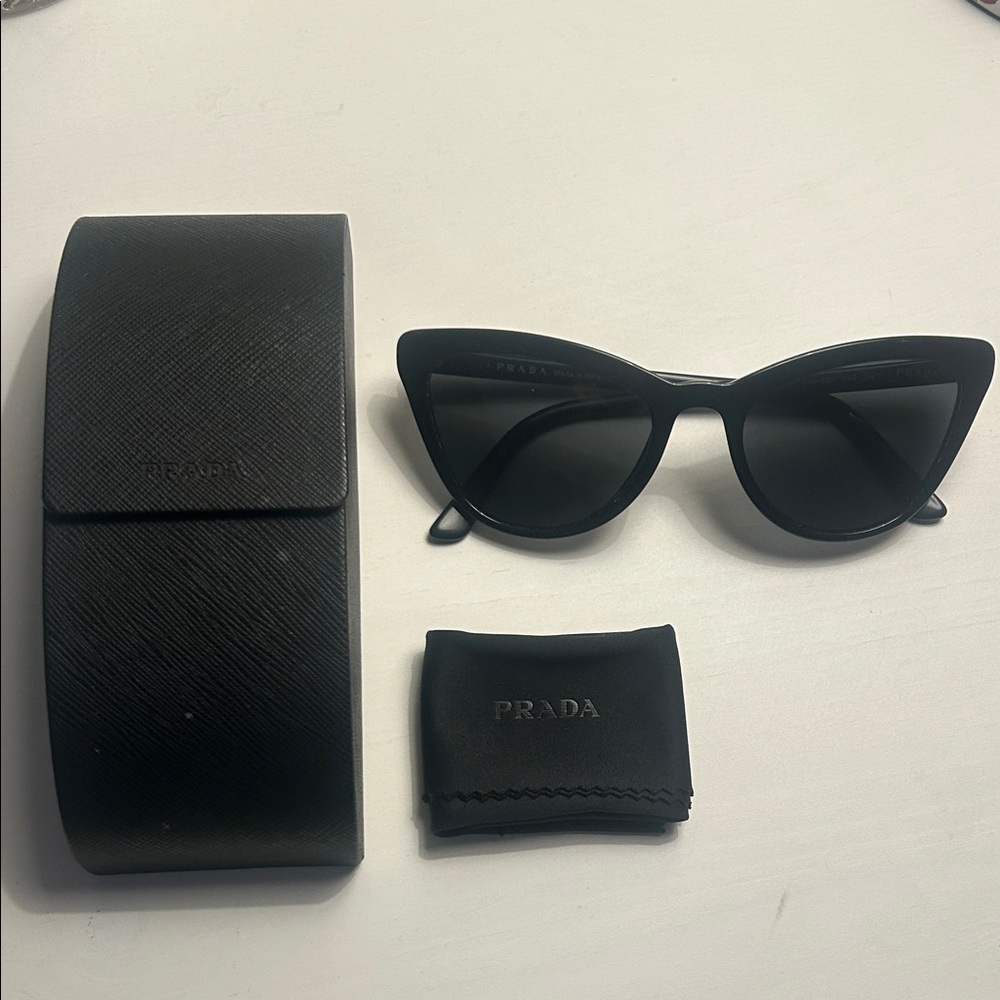 Prada black cat eye sunglasses